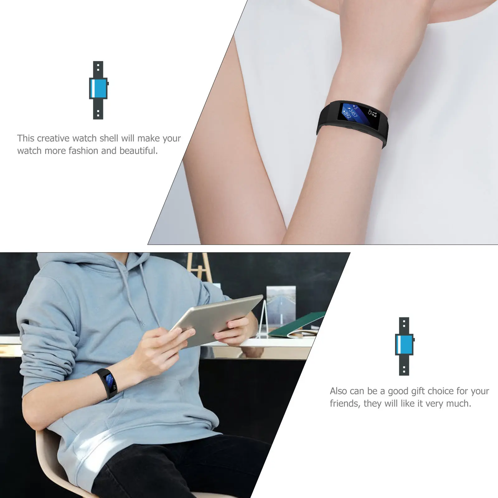 Capa Protetora para Smartwatch: Design Elegante Unissex para Expressar seu Estilo Pessoal com Facilidade