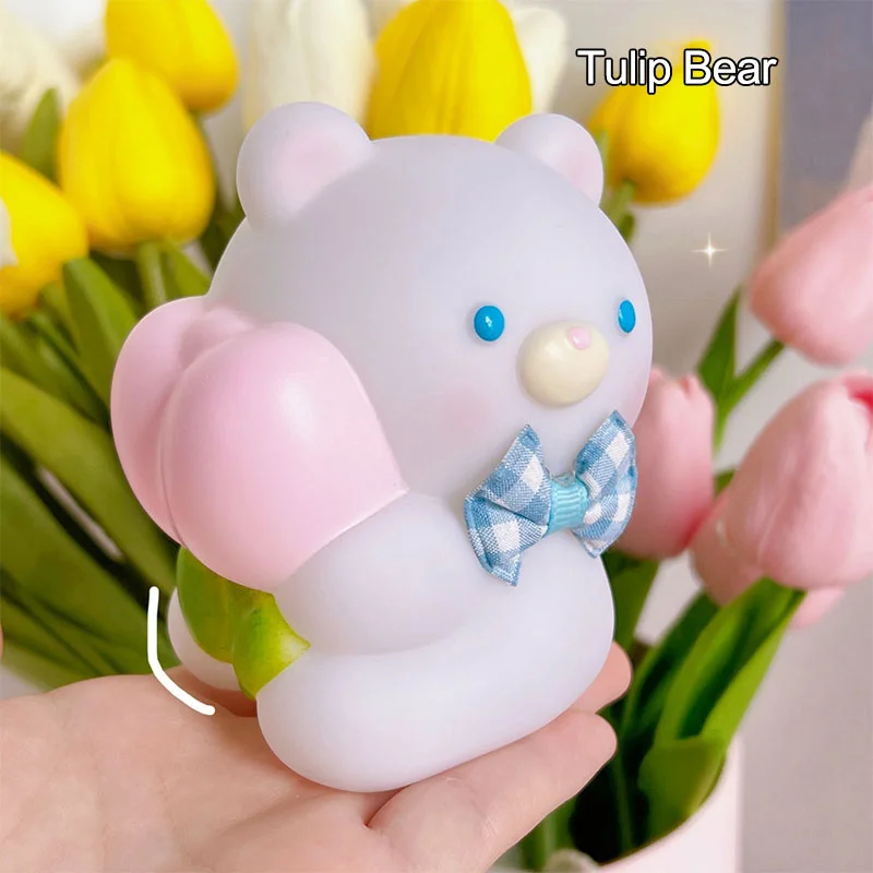 New Pocket Bear/Rabbit Bedside Night Light Bedroom Sleeping Lamp Battery Table Lamp