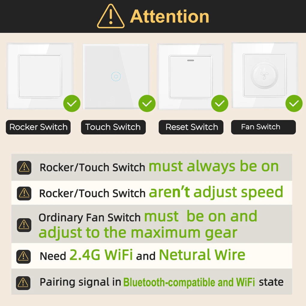 وحدة تحكم في سرعة مروحة السقف، سرعات مختلفة، مفتاح تحكم عن بعد واي فاي، وحدة تبديل مروحة صغيرة، أبيض