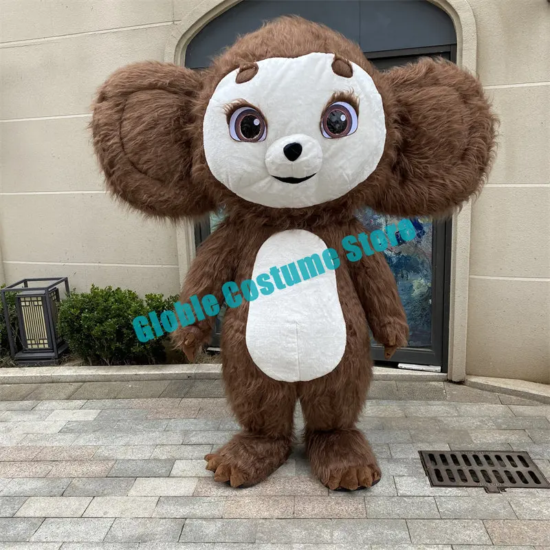 Inflated Чебурашка Крокодил Гена Costume Cheburashka Walking Polar Bear Bunny Panda Mascot Cosplay Costume Gift Kids Adults