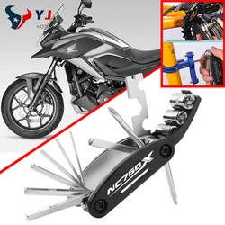 For HONDA NC750X NC700X NC750 NC700 X/S Accessories Motorcycle 16 in 1 Multi Repair Kit Hex Spoke Screwdriver Tools Wrench Set