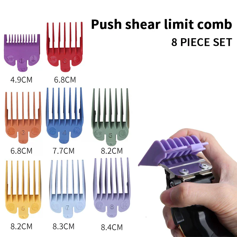 2/3/4/8/10Pcs Universal Men Hair Clipper Limit Comb Salon Barber Cutting Guide Replacement Attachment Hair Trimmer Styling Tool