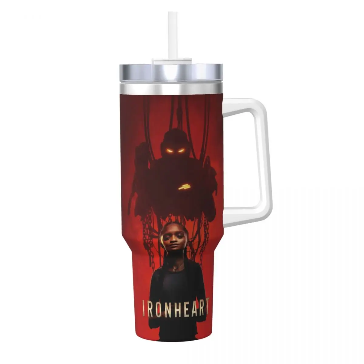

Stainless Steel Tumbler Ironheart 2025 Movie Poster Mugs Cup With Straws Travel Cold Drink Bottle Insulated 40oz Thermal Mug