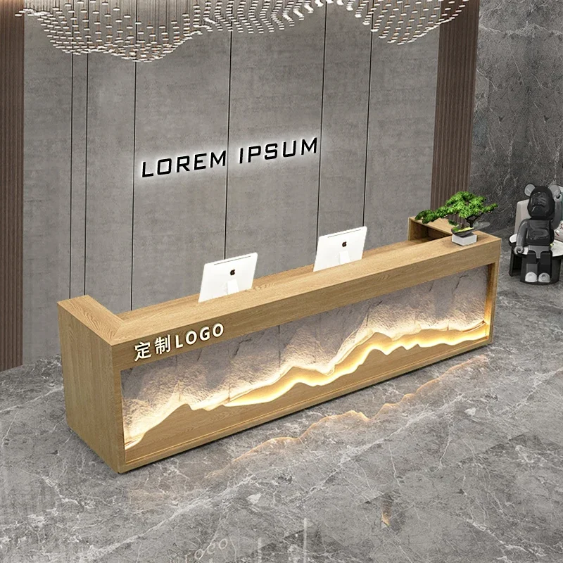 Modern Podium Reception Desk Office Luxury Beauty Salon Advisory Reception Desk Shop Bar Counter Empfangstheke Hotel Furniture