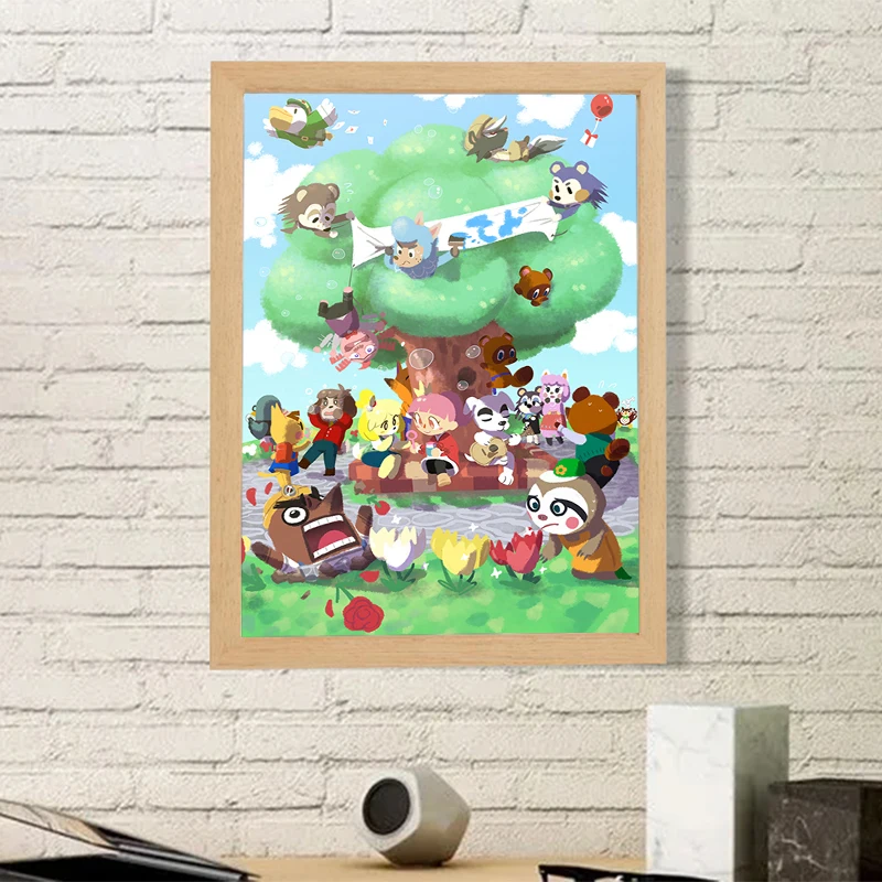 Game Decor for Room Decoration A-Animal Classic C-Crossing Cartoon Wall Art Canvas Painting Decorative Paintings Poster Posters