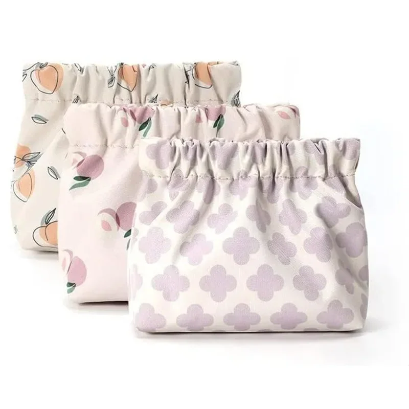 BNSBB002 Bolsa de maquillaje pequeña para monedero, mini bolsa impermeable de 3 piezas, sin cremallera