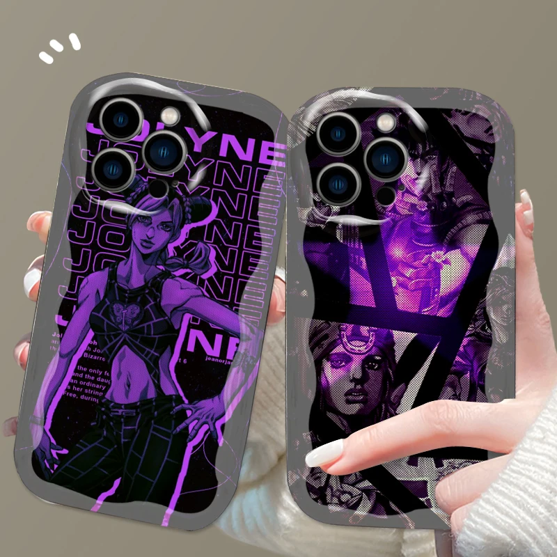 

Anime JoJo Cool For Apple iPhone 15 14 13 12 11 XS XR X Pro Max Plus Wave Oil Funda Cover Phone Case