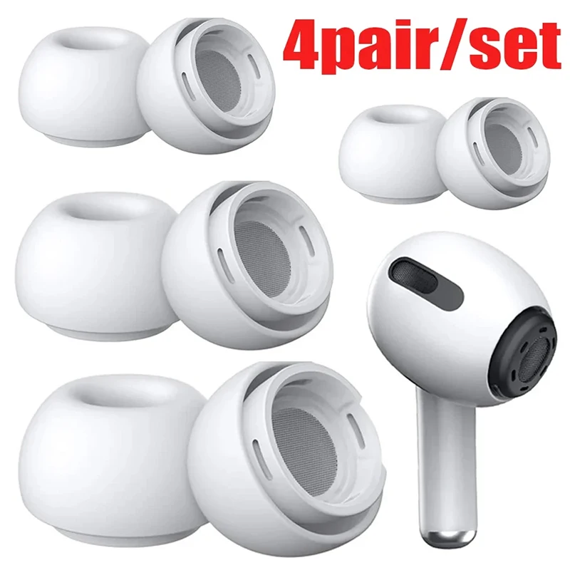 Replacement Eartips For AirPods Pro 1st 2nd Gen Ear Tips Buds Silicone Rubber Eartips Earbuds Cap Gel Accessories XS/S/M/L 4Size