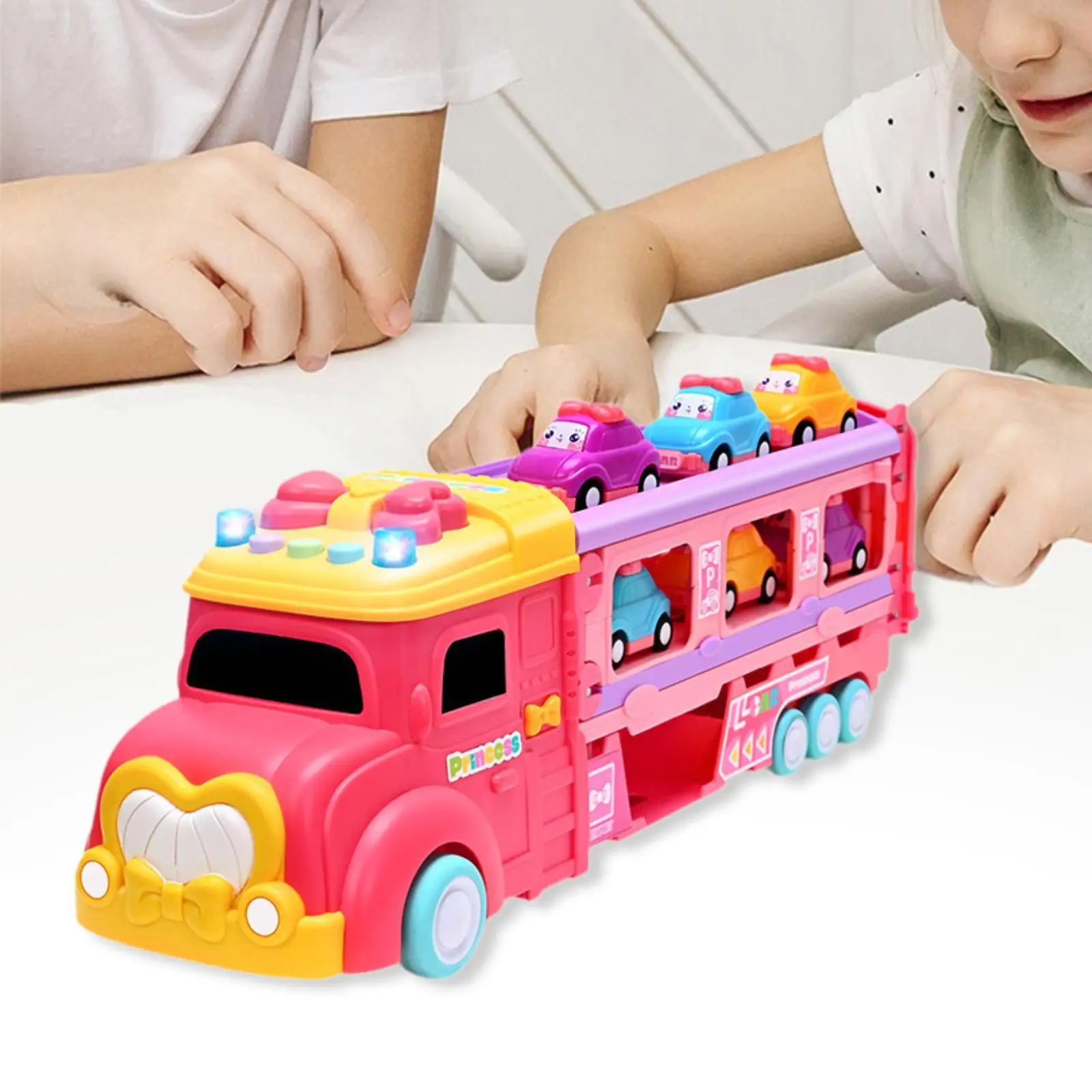 Coches deslizantes de pista para niños, divertido juego de interacción, coche plegable de juguete para cumpleaños