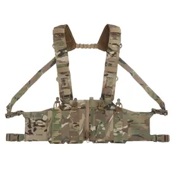 Lekka taktyczna kamizelka myśliwska MOLLE Militar Quick Release Zipper SF Airsoft Chest Rig z etui na magazynek M4 AR