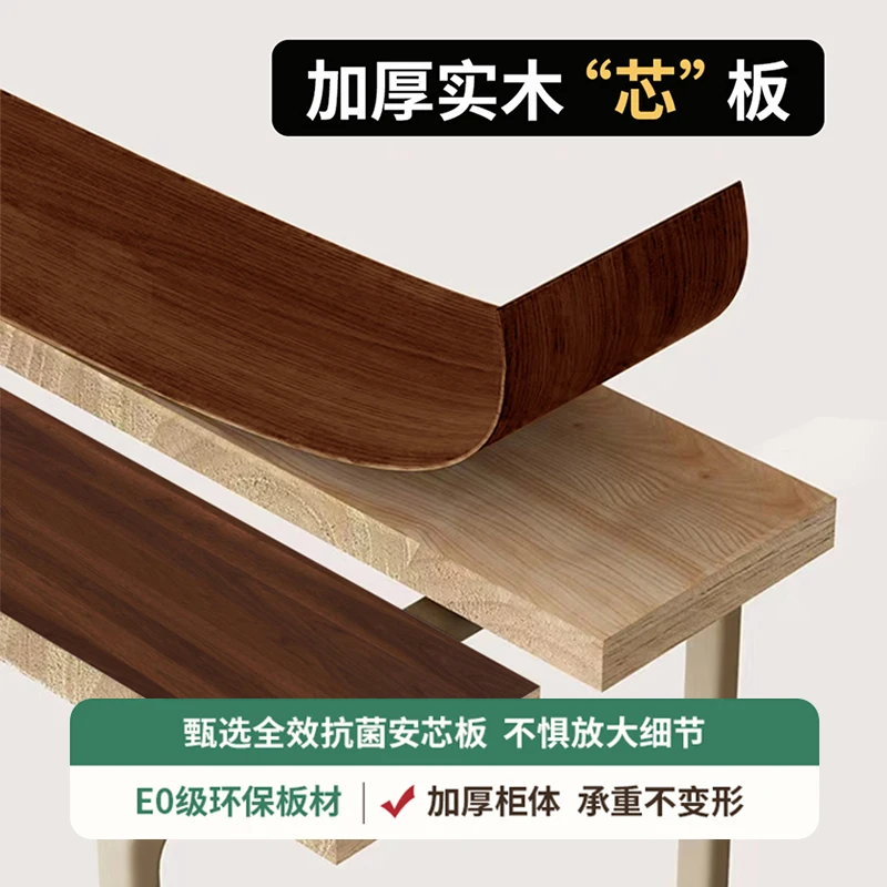 Solid wood removable TV cabinet living room household small apartment modern simple floor storage