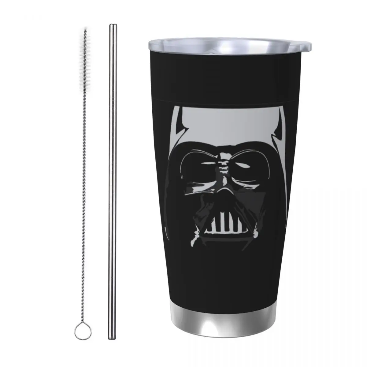 

The Darth Face (1) Стакан из нержавеющей стали с вакуумной изоляцией, термохолодная чашка, соломинка с крышкой, 20 унций