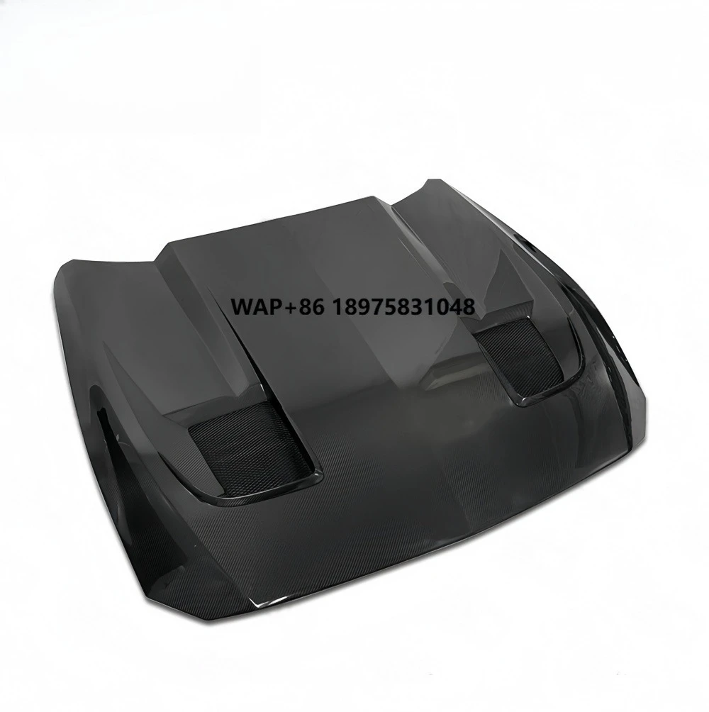 New High-quality Carbon Fiber Hood for 2024 Mustang GT3 Style Upgrade Includes Bolts Bolt-On Installation Black