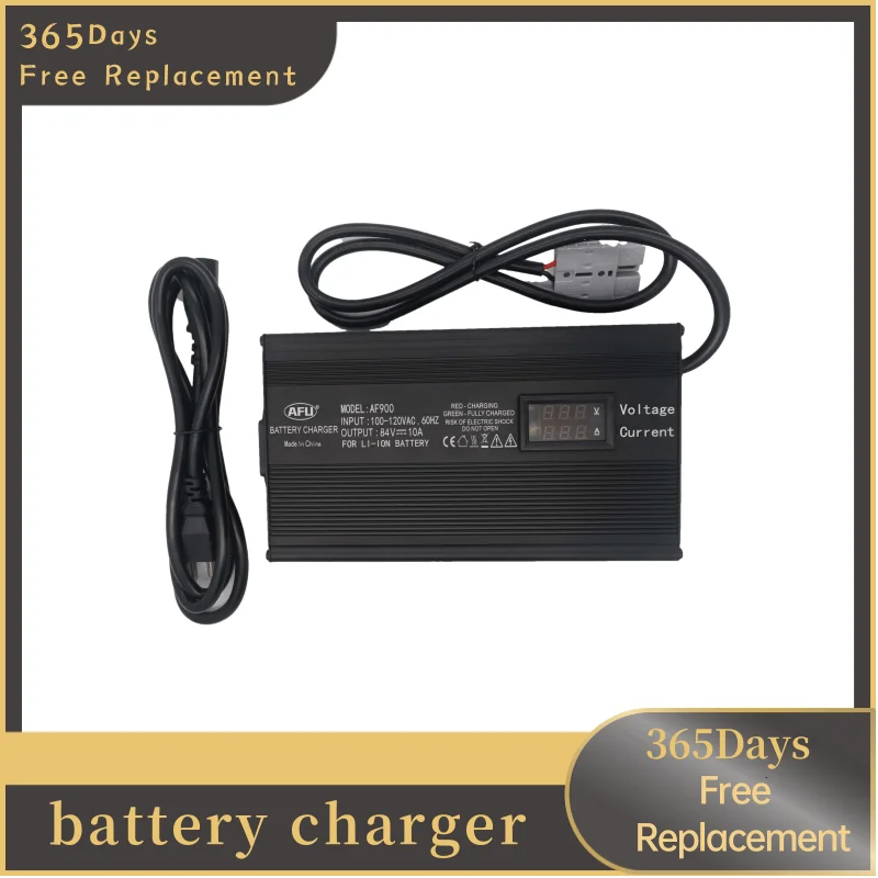 84V 10A Lithium-ion Battery Intelligent Fast Charger Suitable for 20S 74V Lithium-ion Battery Charger Anderson 50A Connector