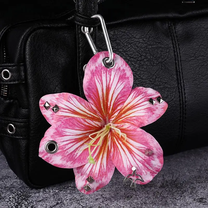 Fashion Simulation Lily Flowers Keyring Phone Charms Elegant