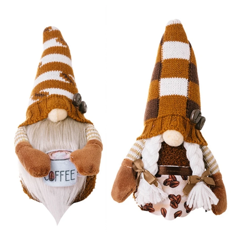 

Coffee Gnomes Kitchen Decorations Figurines Farmhouse Tabletop Home Decors NEW arrival