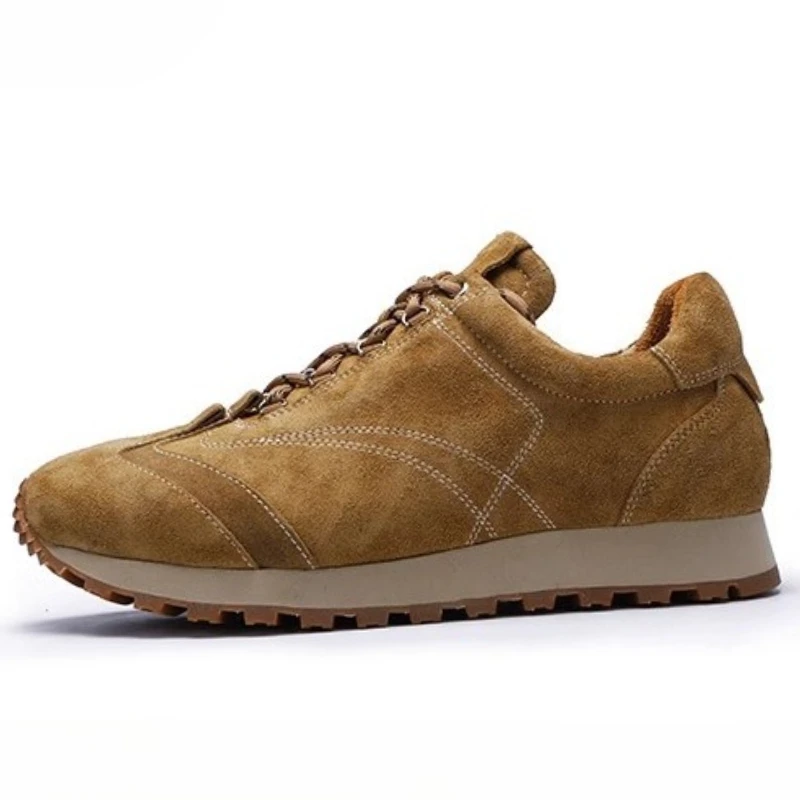 

Retro Washed Horse Leather Shoes for Men's Hand-sewn Horsehide Business Casual Sports Shoes Versatile Breathable Training Shoes