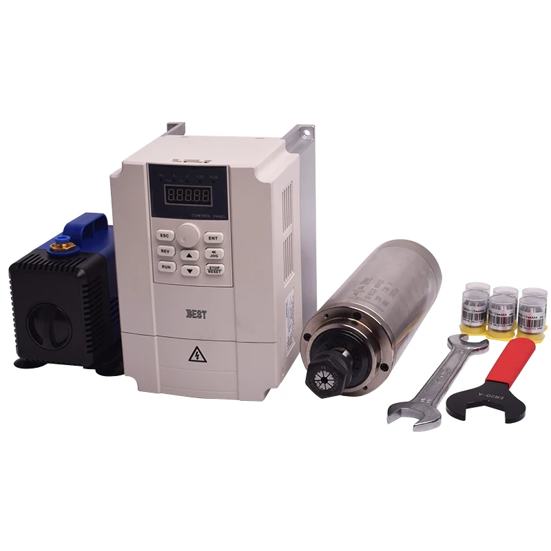 

LIHAN High Accuracy GDZ 2.2kw 80x213mm 400hz 24000rpm Cnc Wood Working Spindle Er20 Water Cooler Spindle Kit