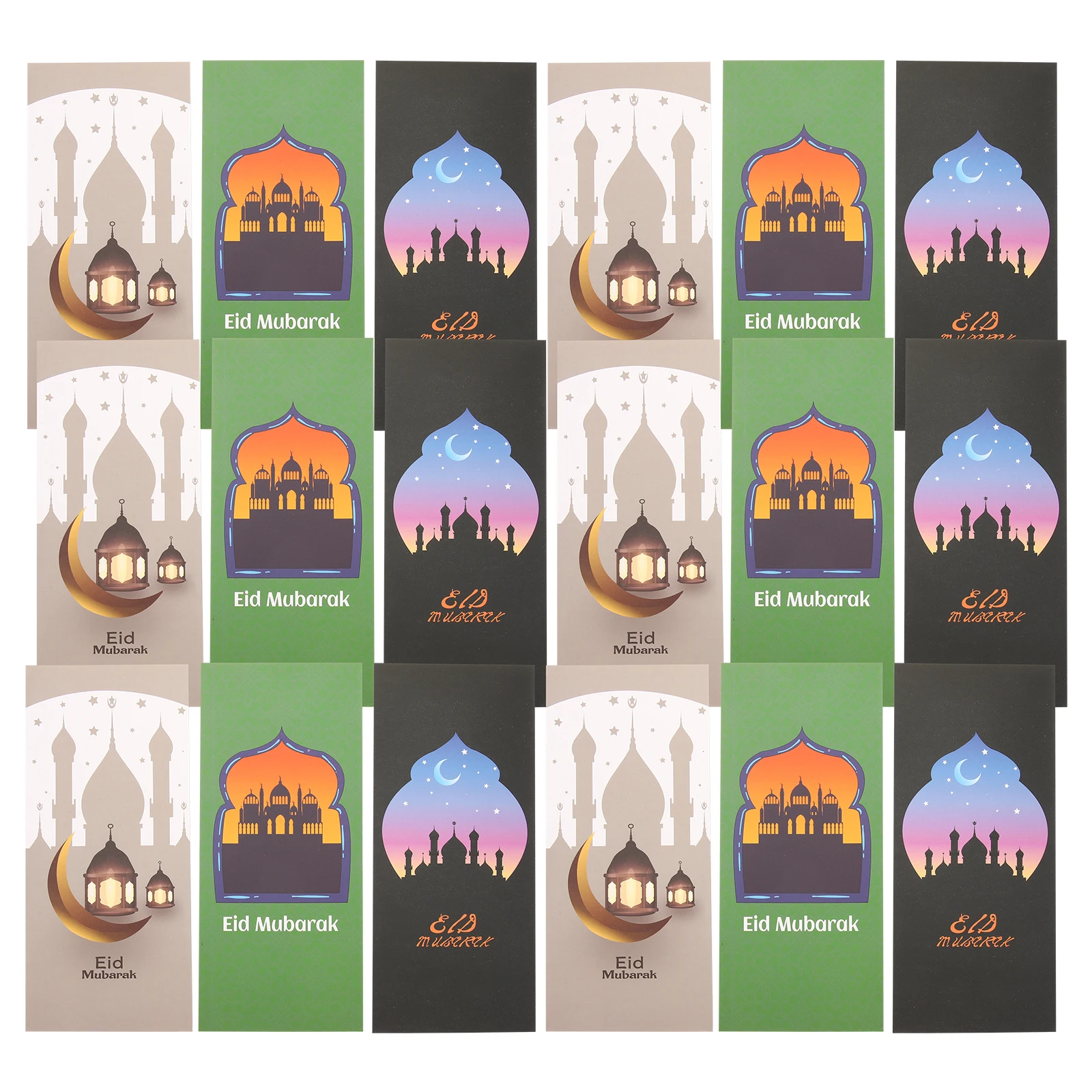 

18 Pcs Envelopes Colored Paper Blessing Bags Premium Eid Ramadan Party Filler Graduation Cards Decorative Holder Letter