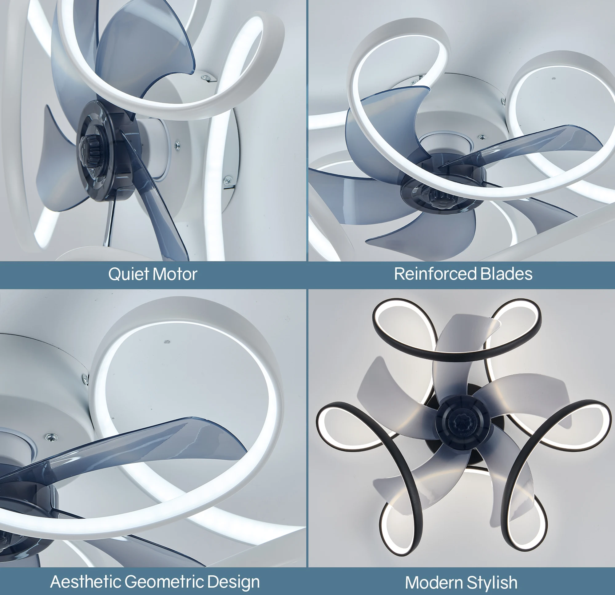 جيلينا الشمال الذكية مروحة السقف التحكم عن بعد LED يعتم 6th والعتاد سرعة الرياح غرفة نوم حديثة داخلي مروحة سقف تركيب المصابيح