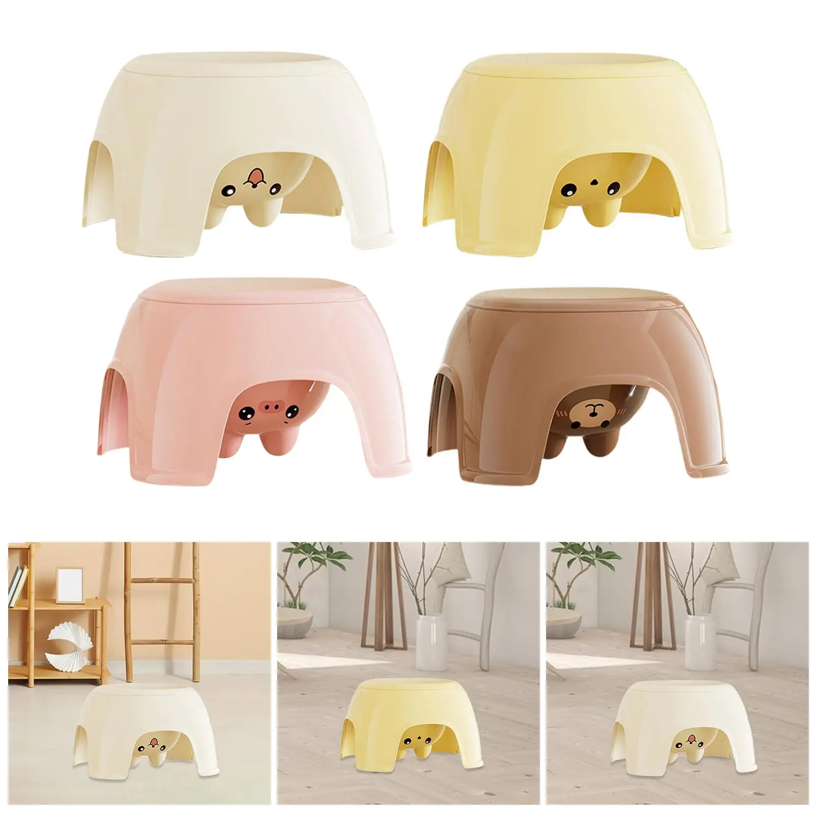 

Toddlers Chair Sturdy Minimalist Multipurpose Non Slip Child Step Stool for Living Room Bedside Shower Indoor Outdoor Use Porch