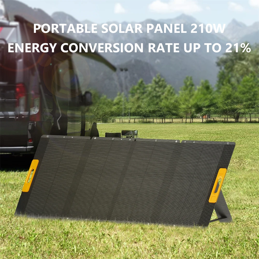 NEWSMY 210W Solar Panel MPPT High Conversion IP65 Waterproof Portable Foldable Charging Panel Emergency Power Supply For Camping