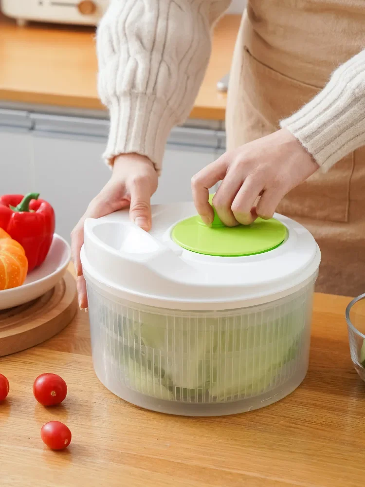 Kitchen Salad Spinner Vegetables Lettuce Washer Dryer Cucumber Potato Cutter Greens Dehydrator Fruit Drain Basket Kitchen Tools