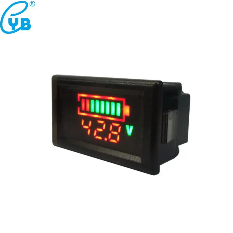 YB28VE-W LED Digital Waterproof Battery Indicator DC6-120V Lead Acid Battery Voltage Meter 12V Lithium Battery Capacity display