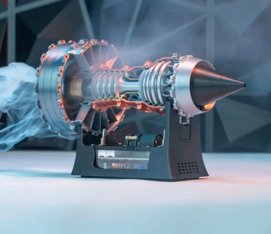 For Operable Turbofan Engine Model With Brushless Motor Forward Reverse Thrust Desktop Aviation Science Display Ornament