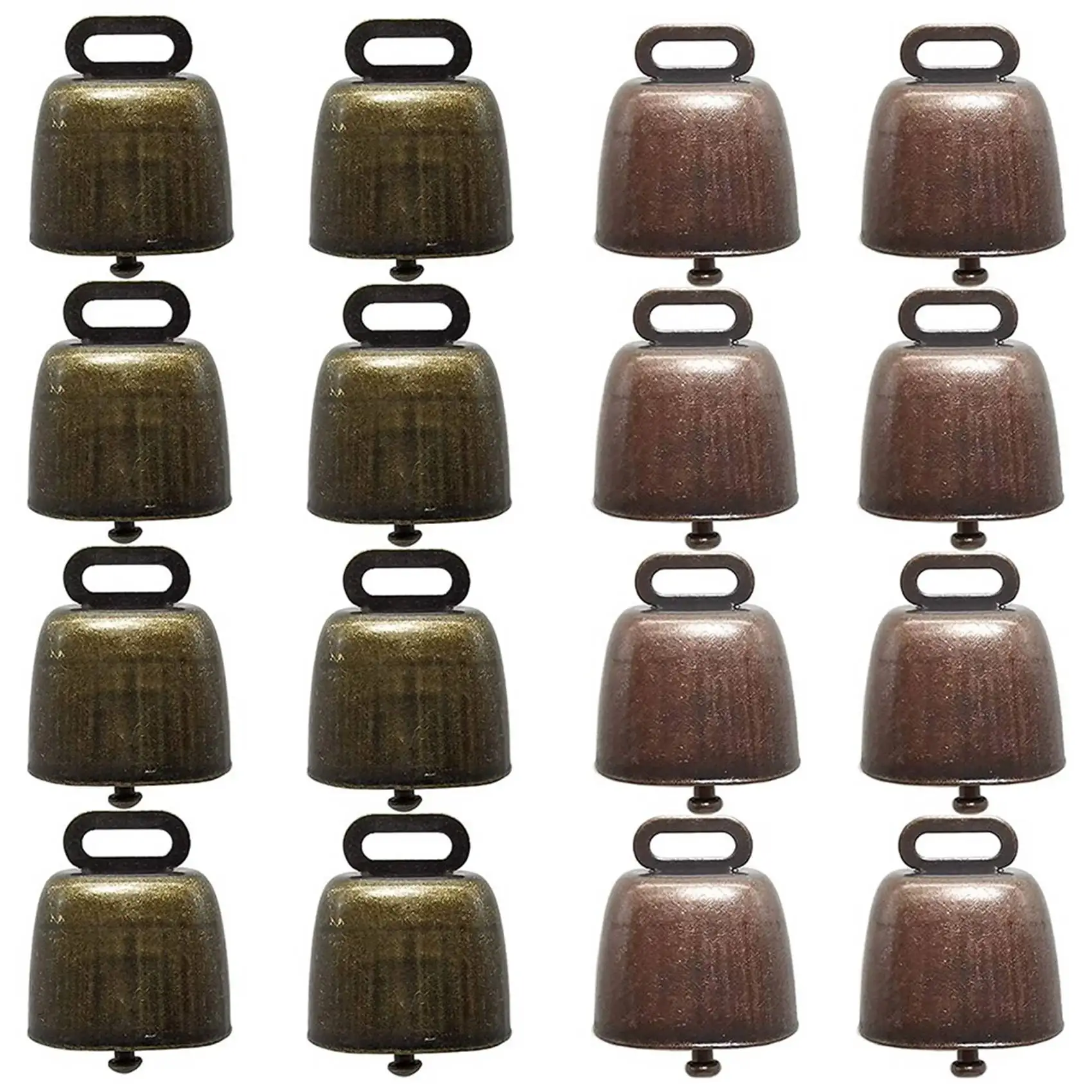 NALFI-32PCS Cow Horse Sheep Grazing Copper Bells Small Brass Bells Cattle Goat Farm Loud Bell Long Distance Horse Iron Bells