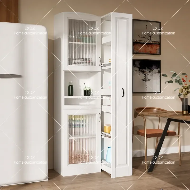Simple Sliding Door Dining Side Cabinet with Changhong Glass Wall Storage Cupboard for Restaurant Microwave Oven Locker G-240