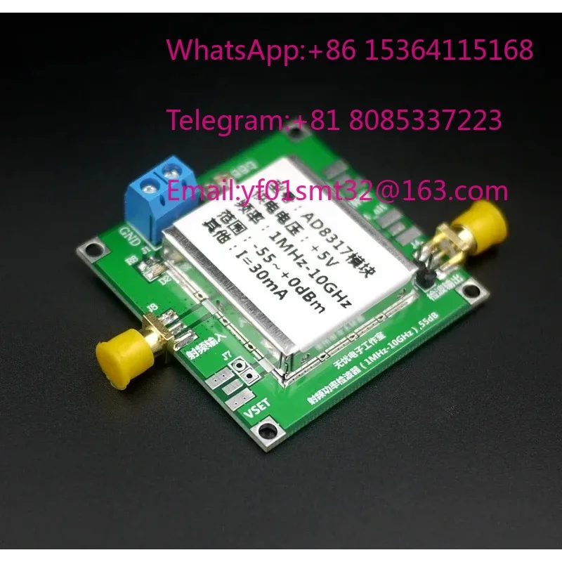 AD8317 RF Power Detection Module Wideband Logarithmic Detector 1MHz-10000MHz Signal Power Meter
