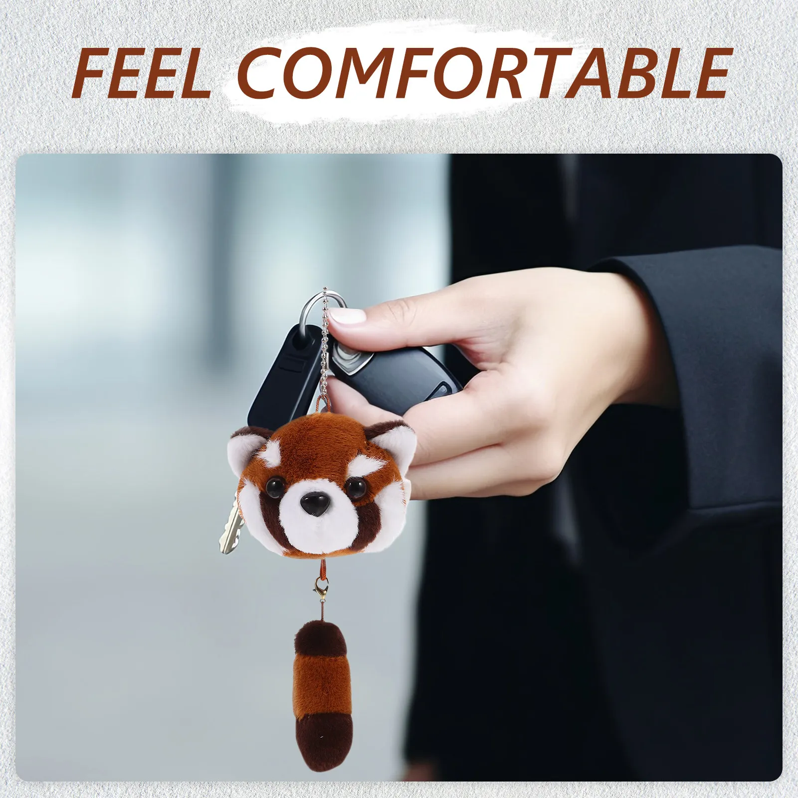 

1pc Raccoon Hanging Decor Stuffed Pendant Keychain Charm For Bag Backpack Purse Kids Party Favor Gift Soft Lightweight Cartoon