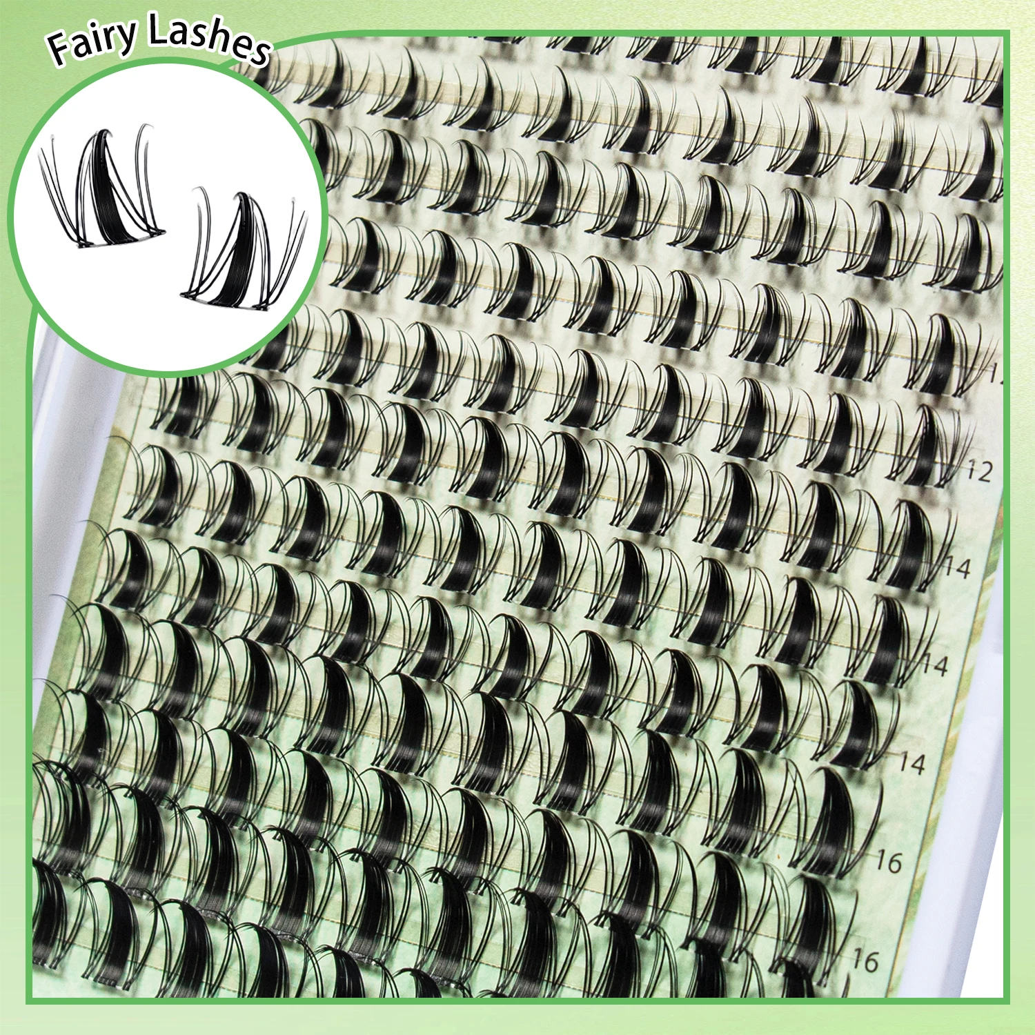 تخصيص DIY العنقودية جلدة العلامة الخاصة مروحة رمش تمديد DIY العنقودية لاش كيت مع السندات والختم