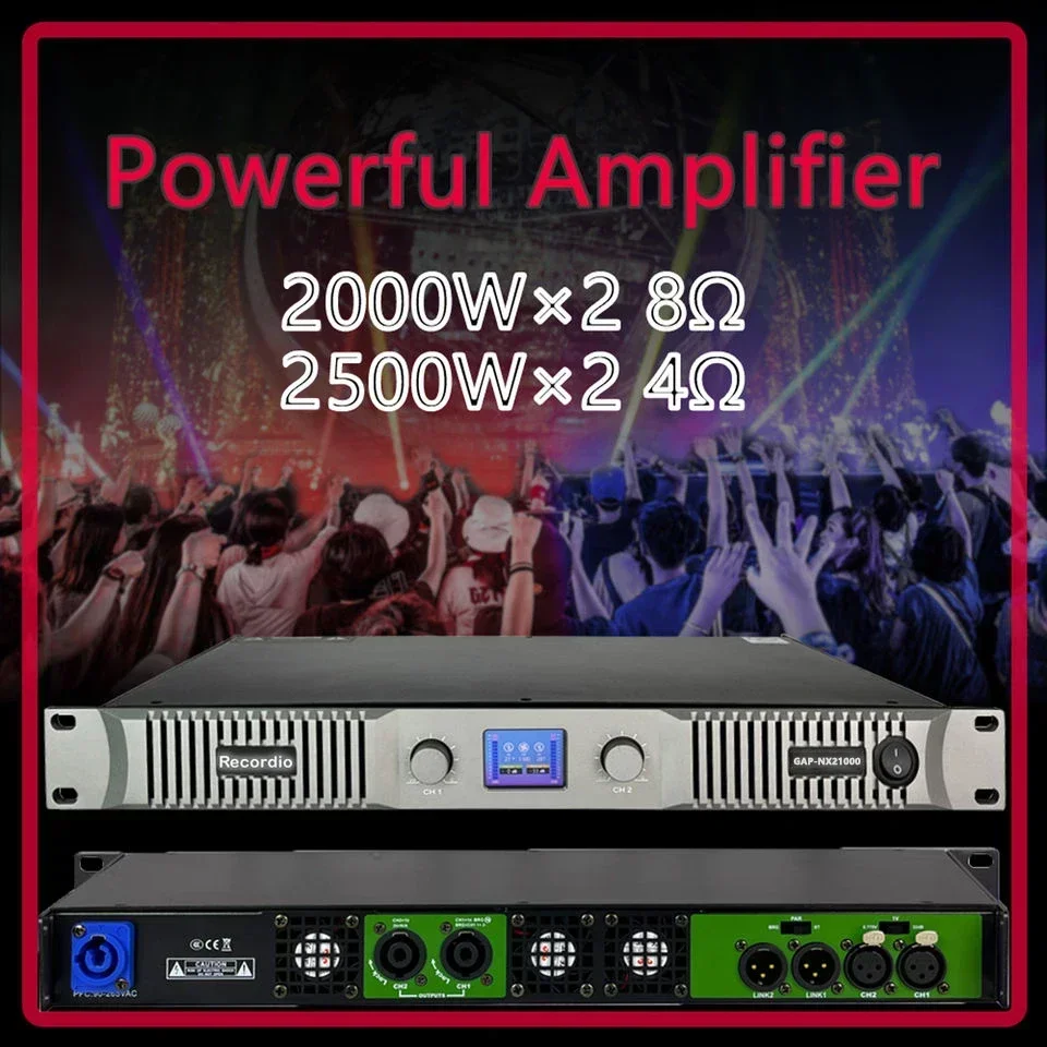 GAP-NX21000 Recordio High quality power amplifier professional digital amplifier power amplifier for Disco outdoor concerts