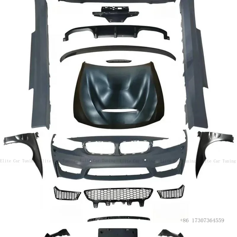 

for 4 Series F32 to M4 Body Kit Full Set PP with Front Bumper Side Skirt Rear 2 Door