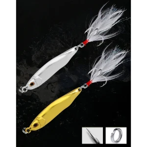 

Fishing Spoons Lures With Treble Hooks Fishing Spoons Hard Metal Leaf Shape Spoon Lures 7g/10g/15g/20g