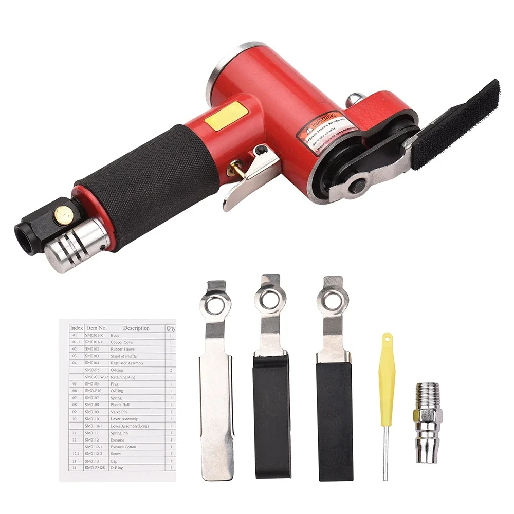 Mini Straight Line Air Sander with 2 Sanding Pads Random Orbital Pneumatic Sander Air-operated Handheld Polisher Waxer