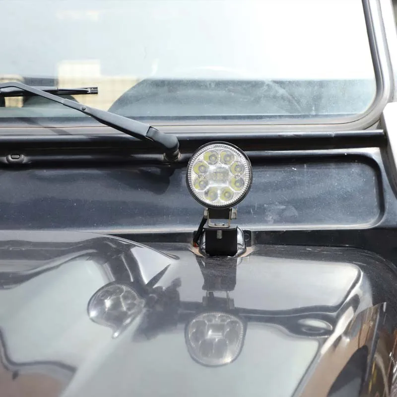 For Land Rover Defender 2004-2018 Hood Light Mount Bracket Front Hood Side Pillar Led Light Pod Mount Bracket Car Accessories