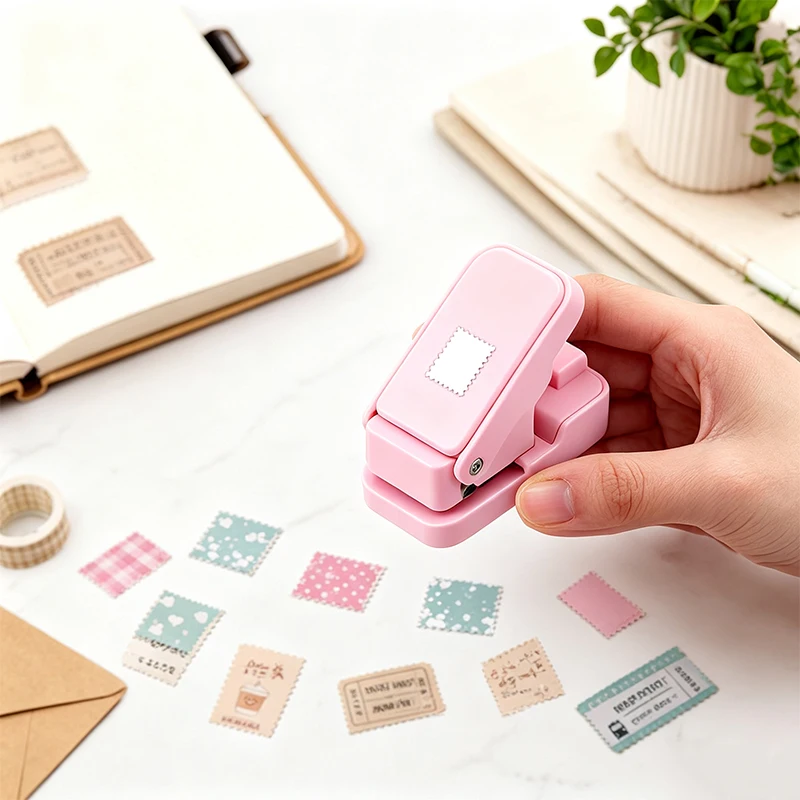 Stamp Edge Perforation Punch Stackable Paper Craft Hole Puncher for Scrapbooking Card Making & DIY Border Decoration Tool