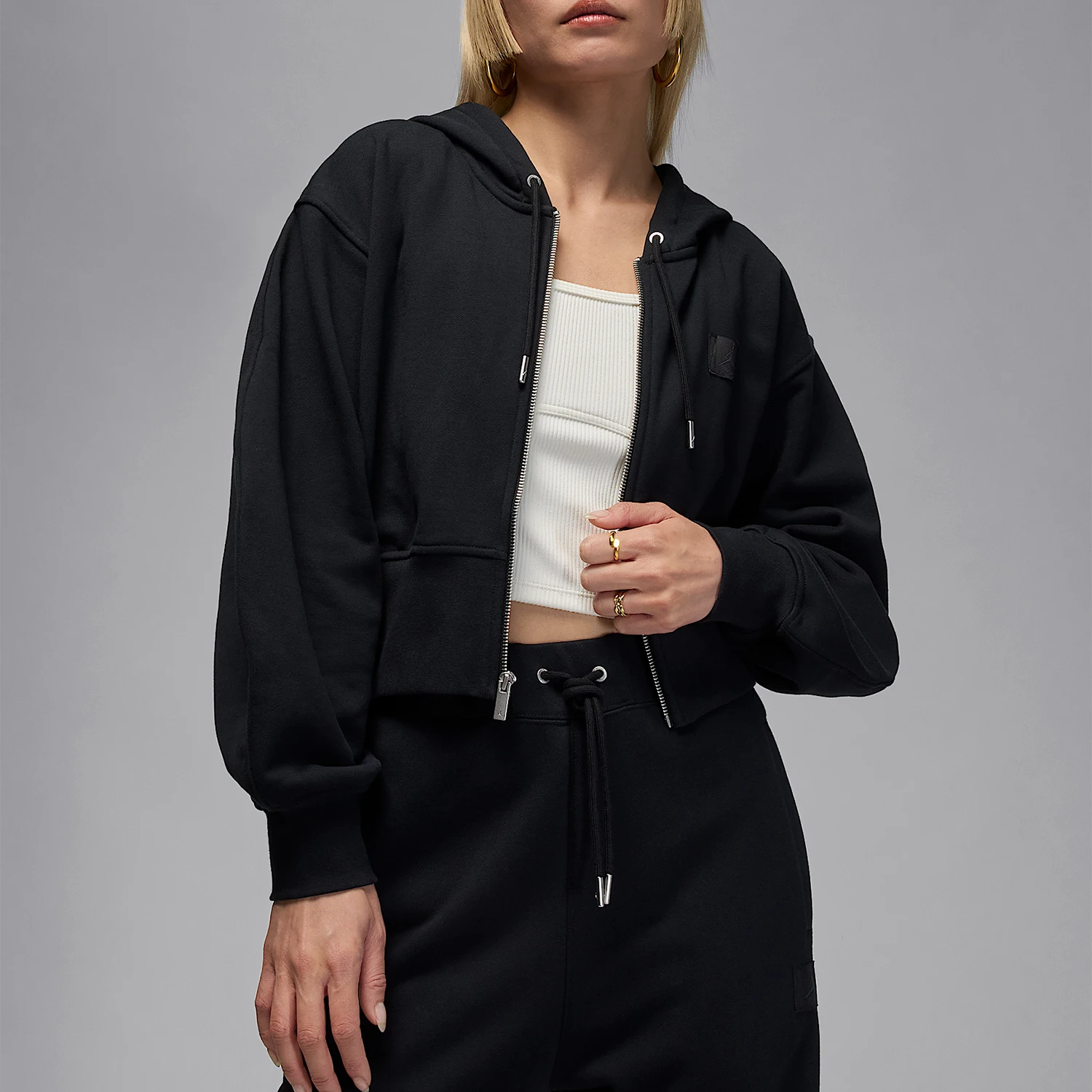 

Nike genuine JORDAN Women's Hooded Loose Knit Casual Jacket IB9864-010