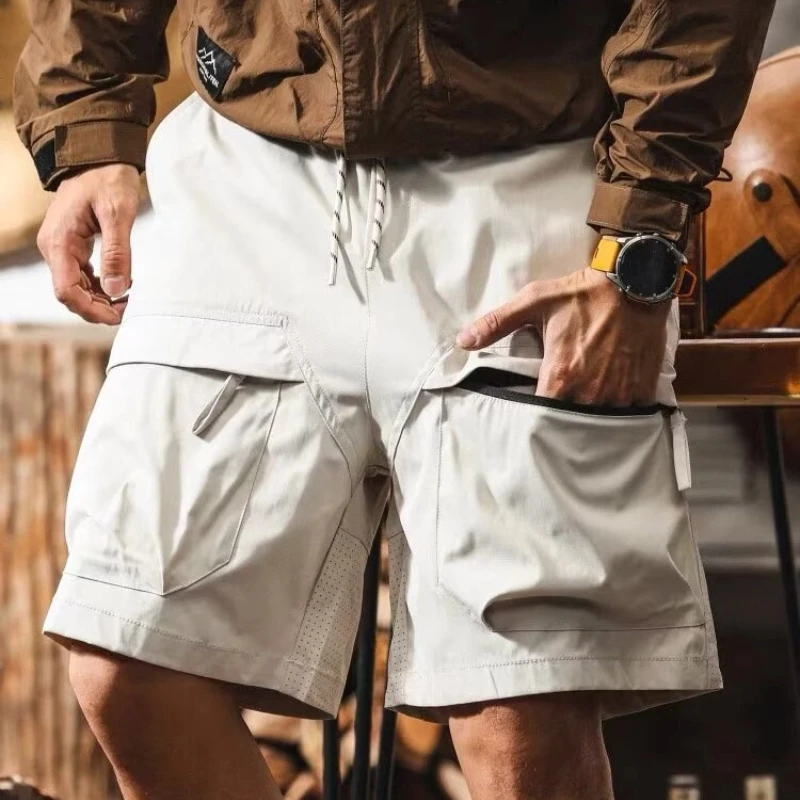 

Рабочие шорты мужские, свободные, большого размера, новинка 2025, модные повседневные брюки с пятью точками, модные мужские шорты со стразами Casablanca, сексуальные мужские туфли