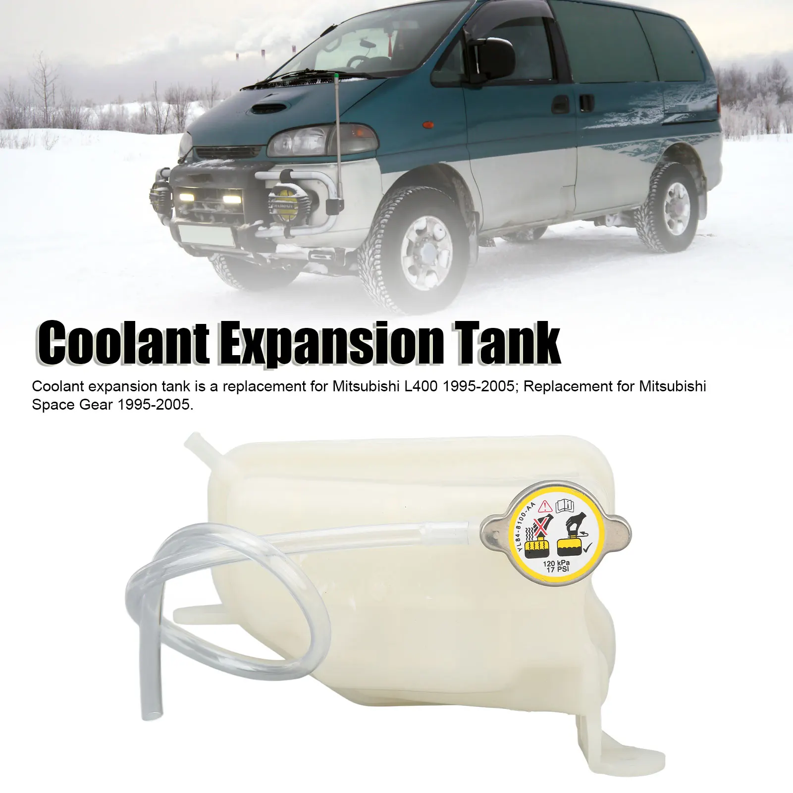 

Engine Radiator Coolant Expansion Tank MB924891 Replacement for Mitsubishi L400 Space Gear 1995‑2005