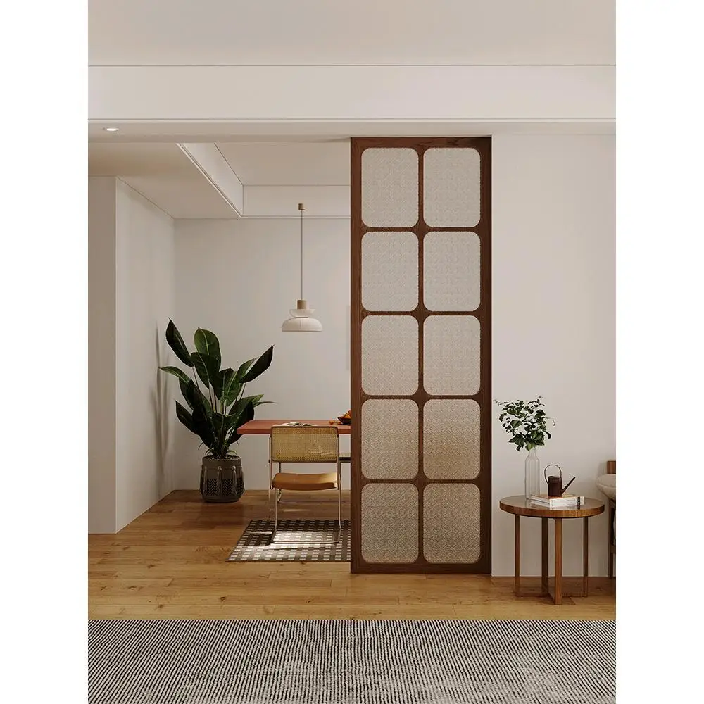 Shengjue retro home entrance entrance entrance Begonia flower glass medieval sink partition living room palace grid block