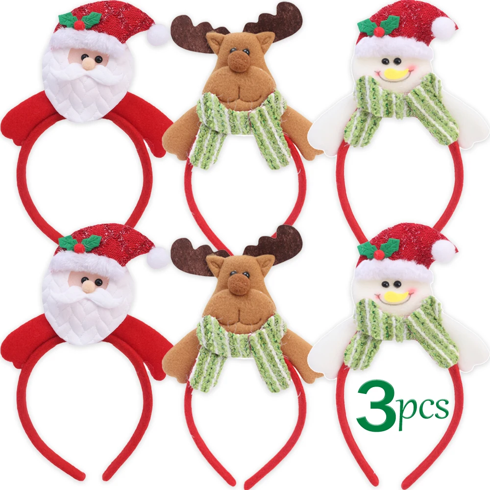 

Christmas Elk Hairband Adult Children Santa Claus Role Performance Headband Holiday Party Decorations Christmas Hair Accessories