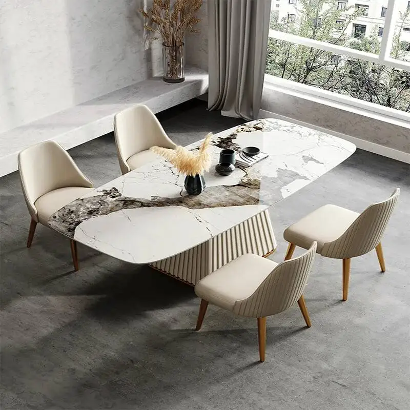 Design Chair De Chairs French Fancy Naluxury Leather Dining Upholstery Vintage Modern Sillas Dining Room Comedor Home Furniture