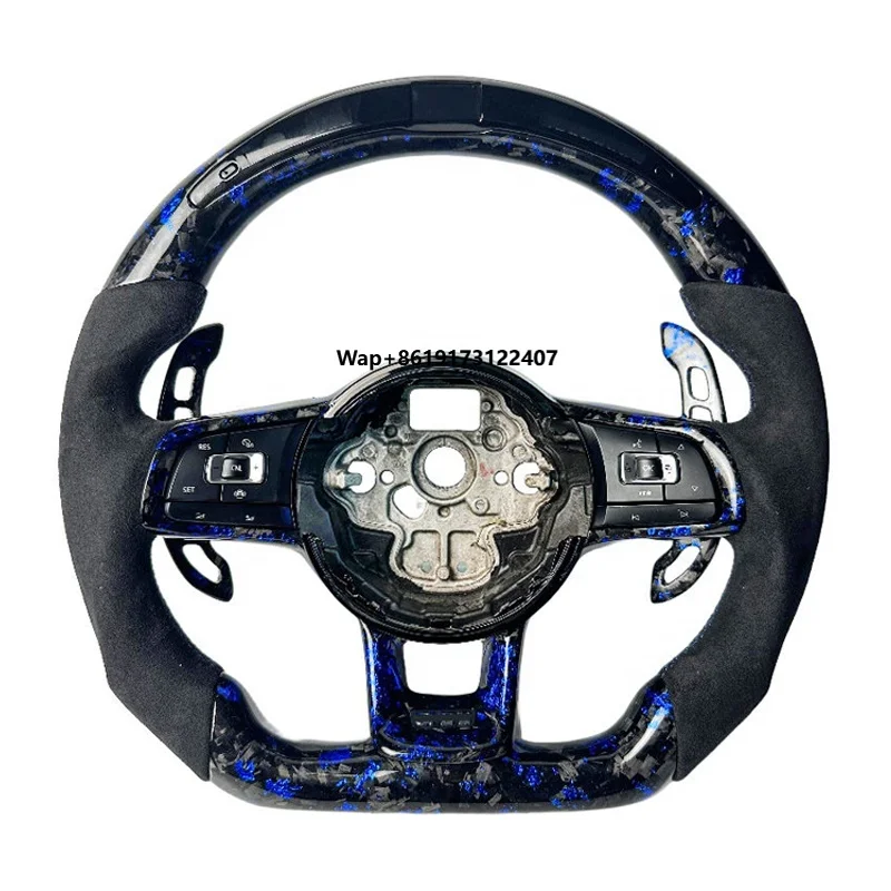 

Car Modified Led Steering Wheel Boat Steering Wheel Forged Carbon Fiber Gamer Steering Wheel for GTI