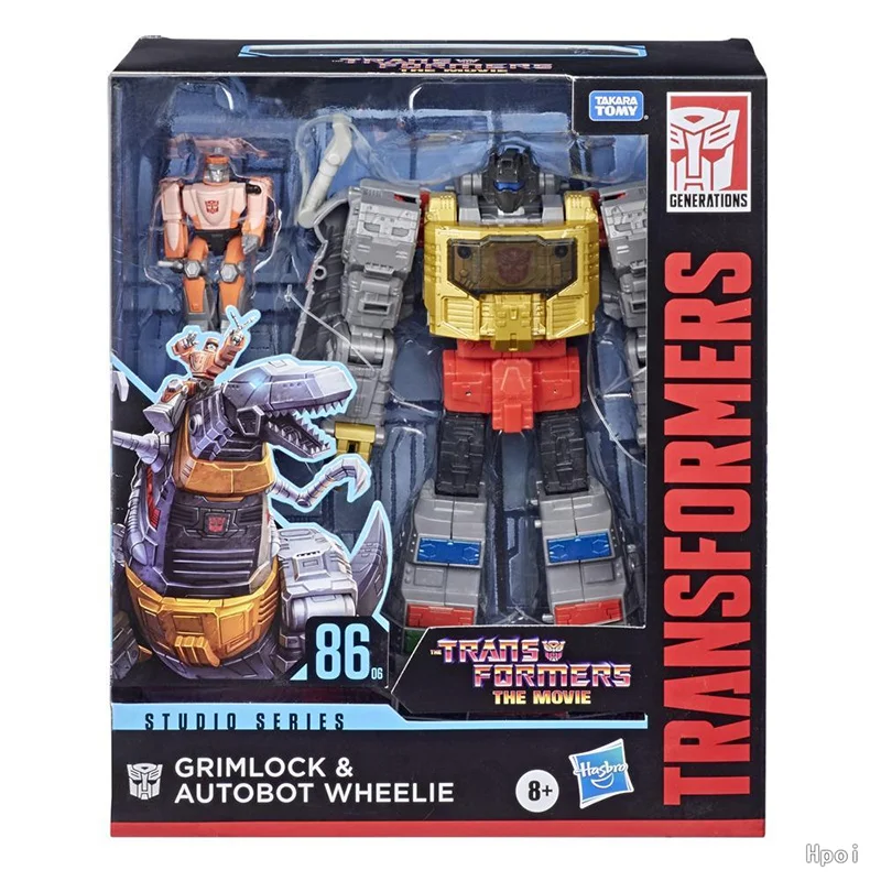 Hasbro Transformers SS86-06 Grimlock & Autbot Wheelie Leader Class Original Action Figure Model Children's Toy Gift Collection