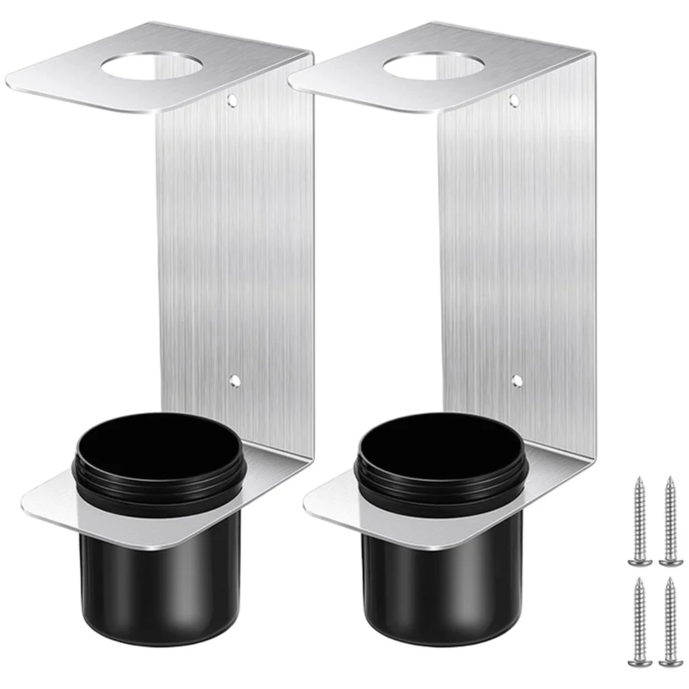 Aluminum Wall Mounted Funnel Support with Removable Plastic Cup for Oil Filter Bracket Applications in Maintenance Workspaces