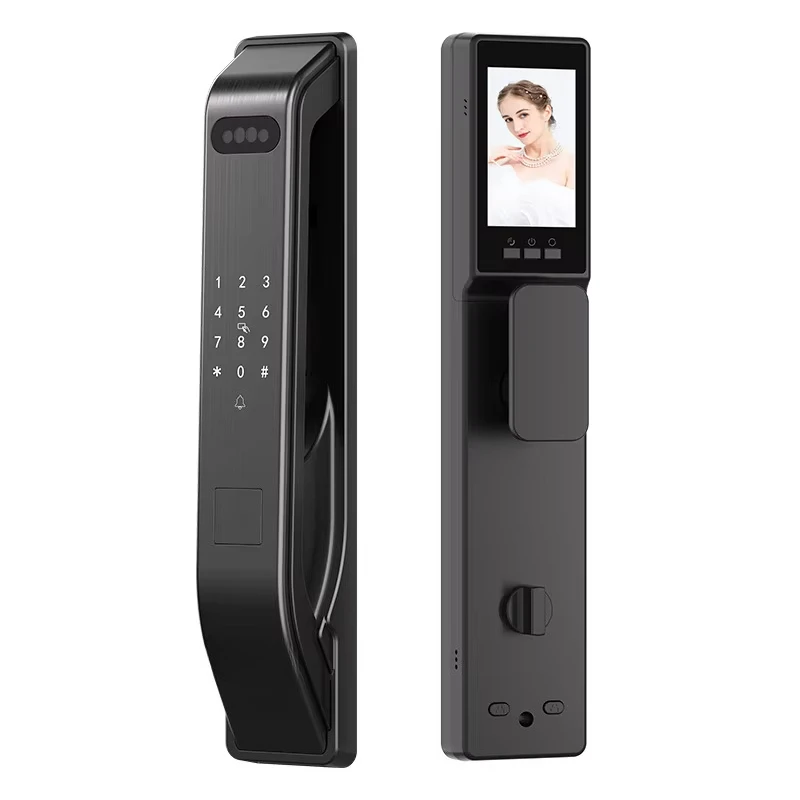 Smart Lock Fingerprint Palm Vein 3D Face Fully Automatic Remote Unlocking Visual Smart Home Security Door K7